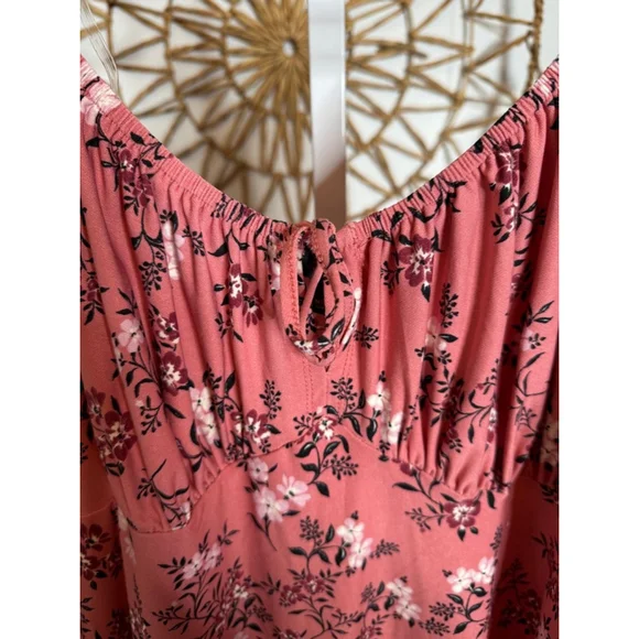 Women's Lily Rose Pink Floral Dress Size L - Picture 2 of 5